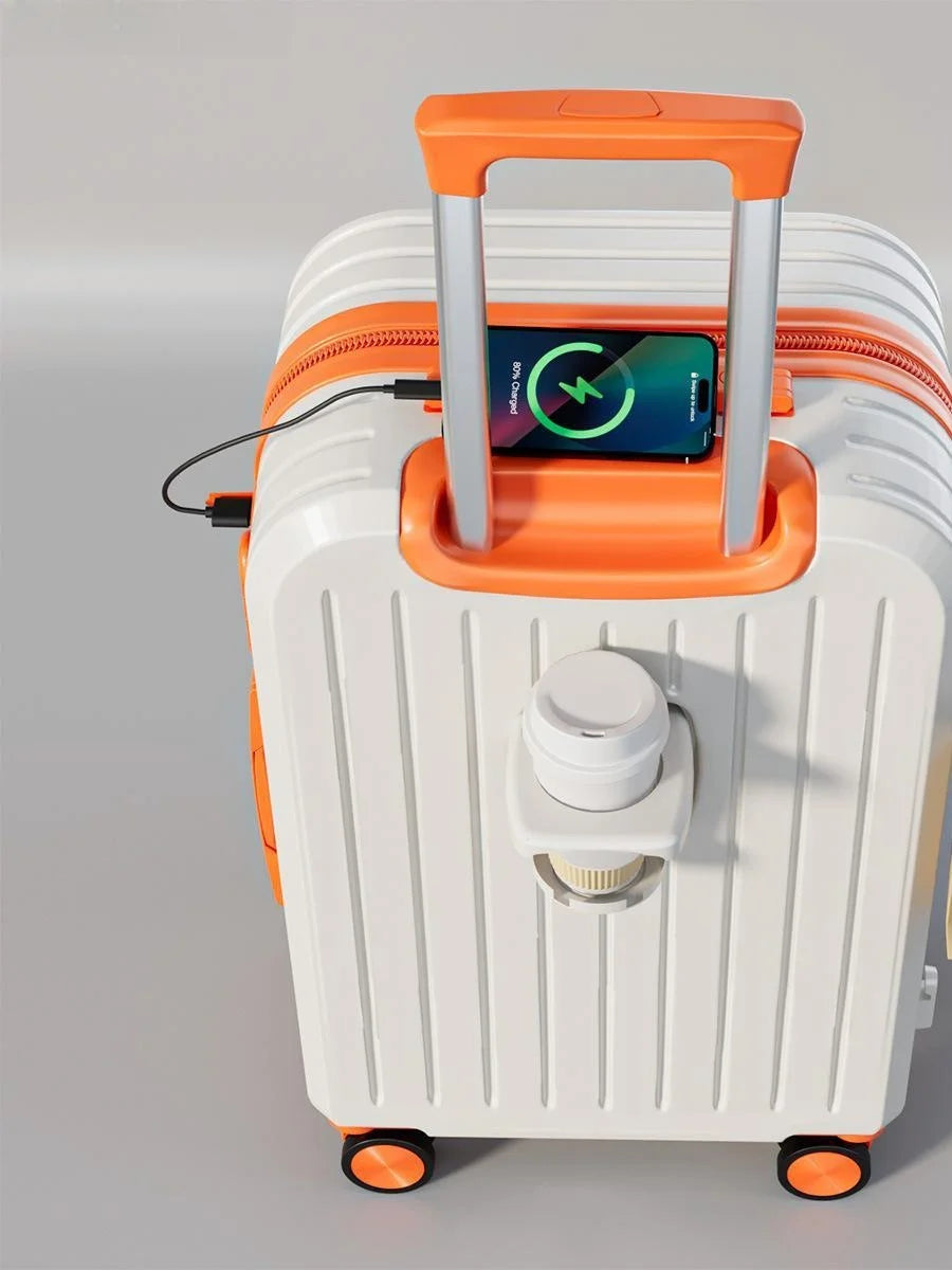 Durable ABS+PC Travel Suitcase — Silent Wheels & Password Lock