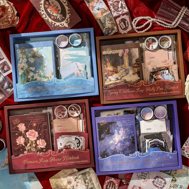 Vintage Scrapbook Kit — 66-Piece DIY Journaling & Stationery Set