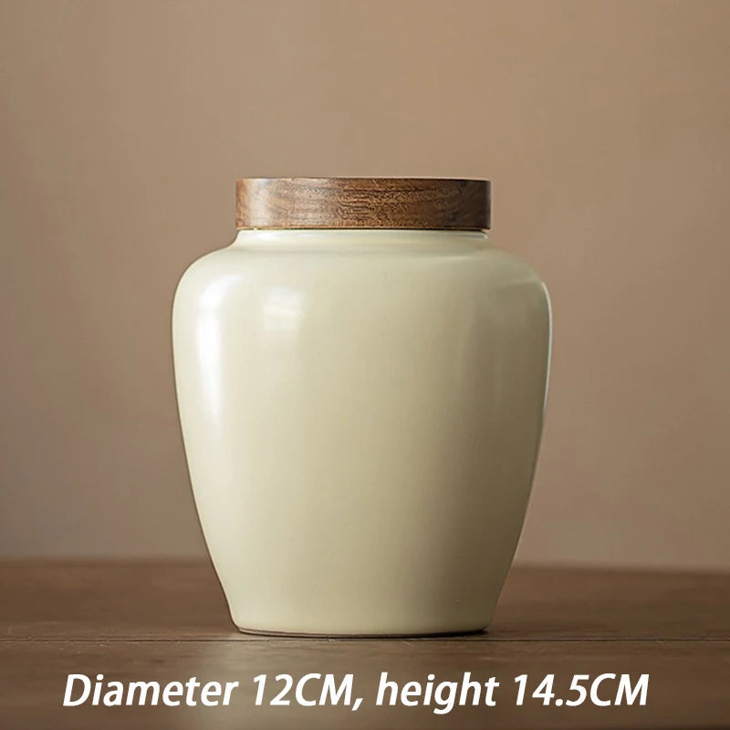 OIMG Ceramic Pet Memorial Urn — Retro Style Cremation Keepsake for Dogs and Cats