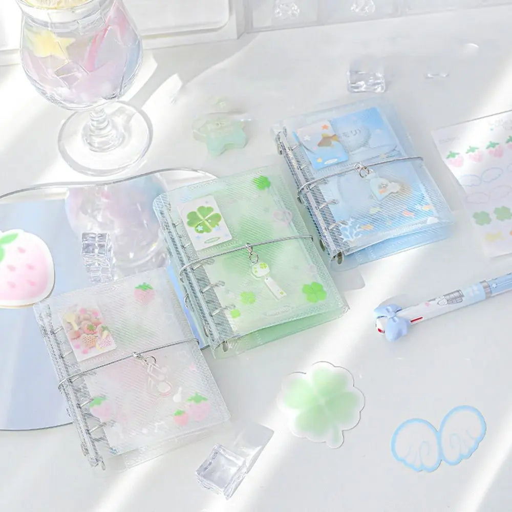Cartoon Loose-Leaf Mini Notebook — Portable Twill Binder Journal