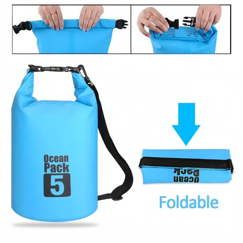 Waterproof Roll Top Dry Bag — Floating Storage for Kayaking and Camping