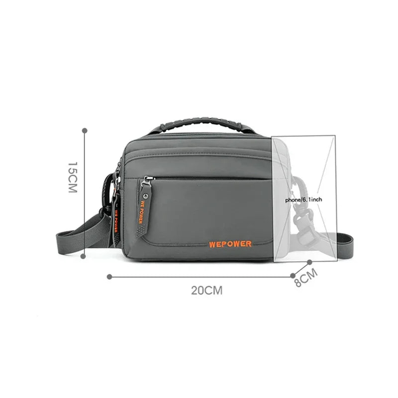 Men's Casual Messenger Bag — Multifunctional Travel Crossbody Bag