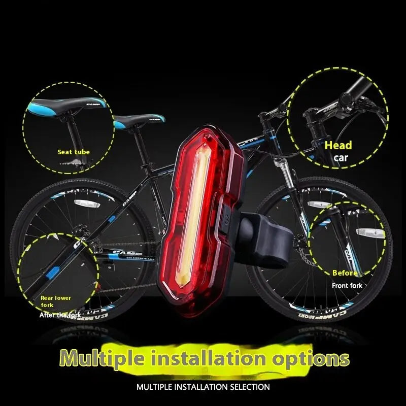 OFFBONDAGE USB Rechargeable Bike Tail Light — High-Visibility Night Riding Accessory