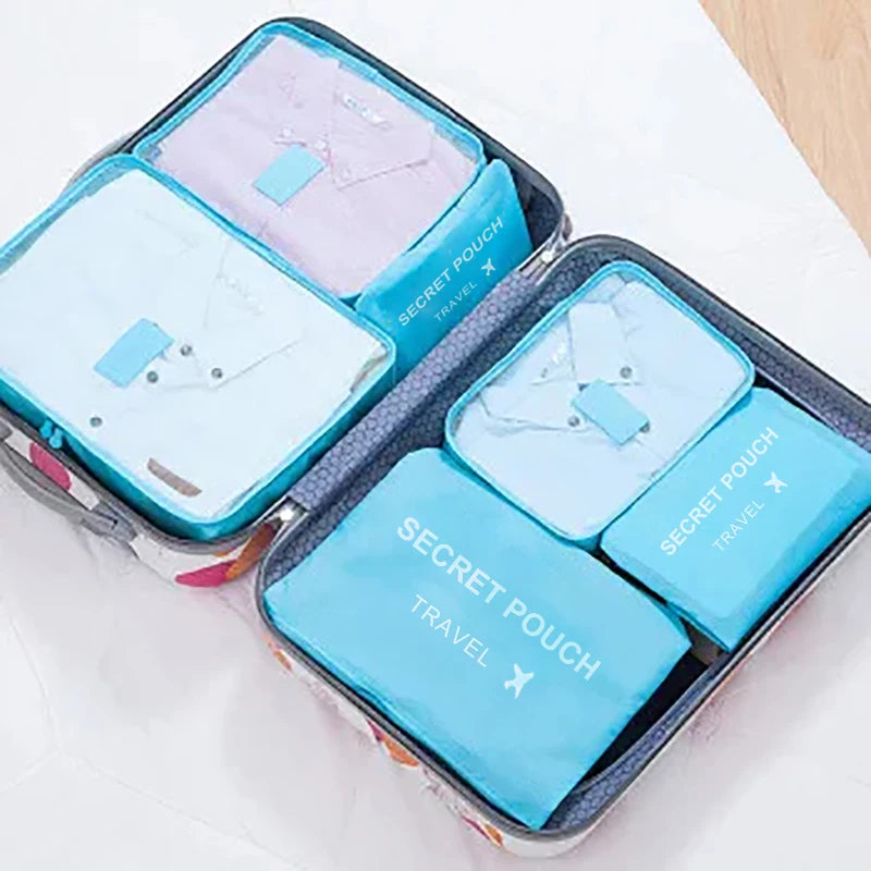 6-Piece Travel Packing Cube Set — Large Capacity Luggage Organizer