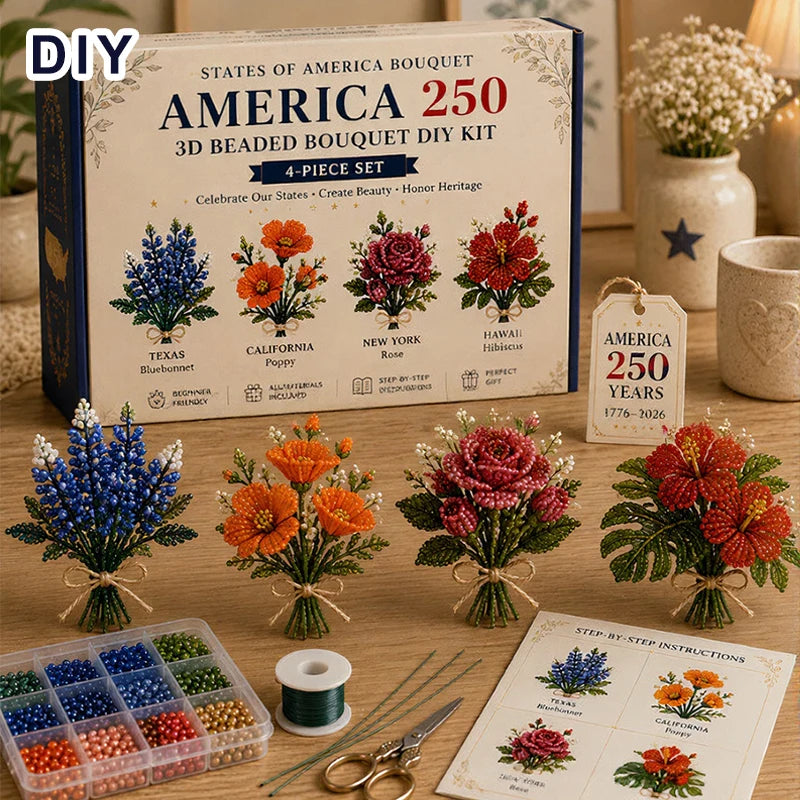 DIY Animal Beading Craft Kit — Handmade 3D Beaded Animal Set with Instructions