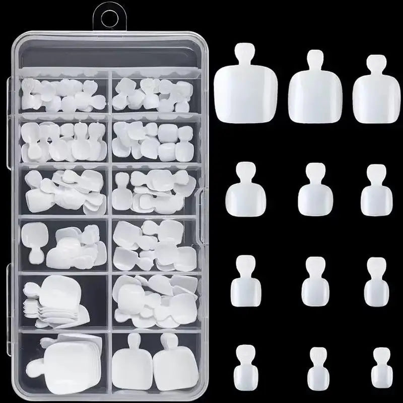 Cappuvini Press On Toenails — 120Pcs Clear Full Cover Gel Tips
