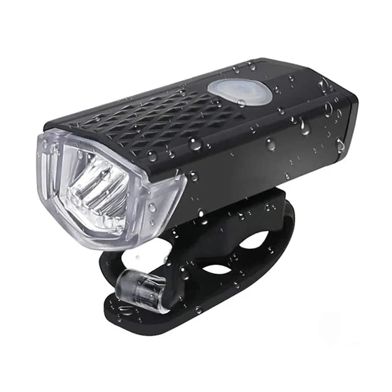 USB Rechargeable Bicycle Light Set — Front Headlight and Rear Taillight Kit
