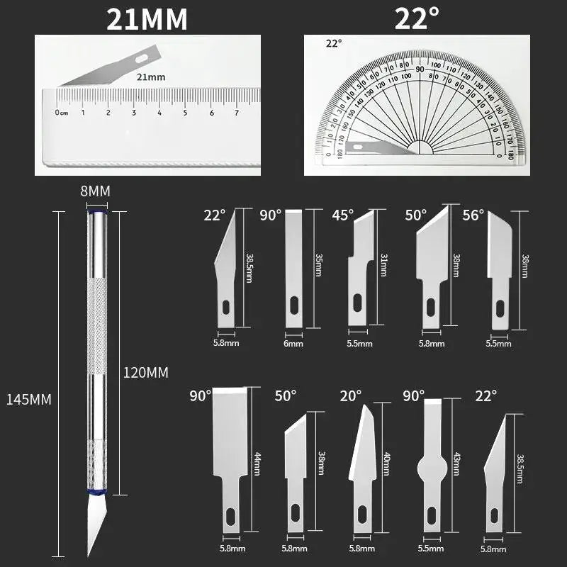 Precision Metal Carving Knife Set — Professional Engraving Tool for DIY Crafts