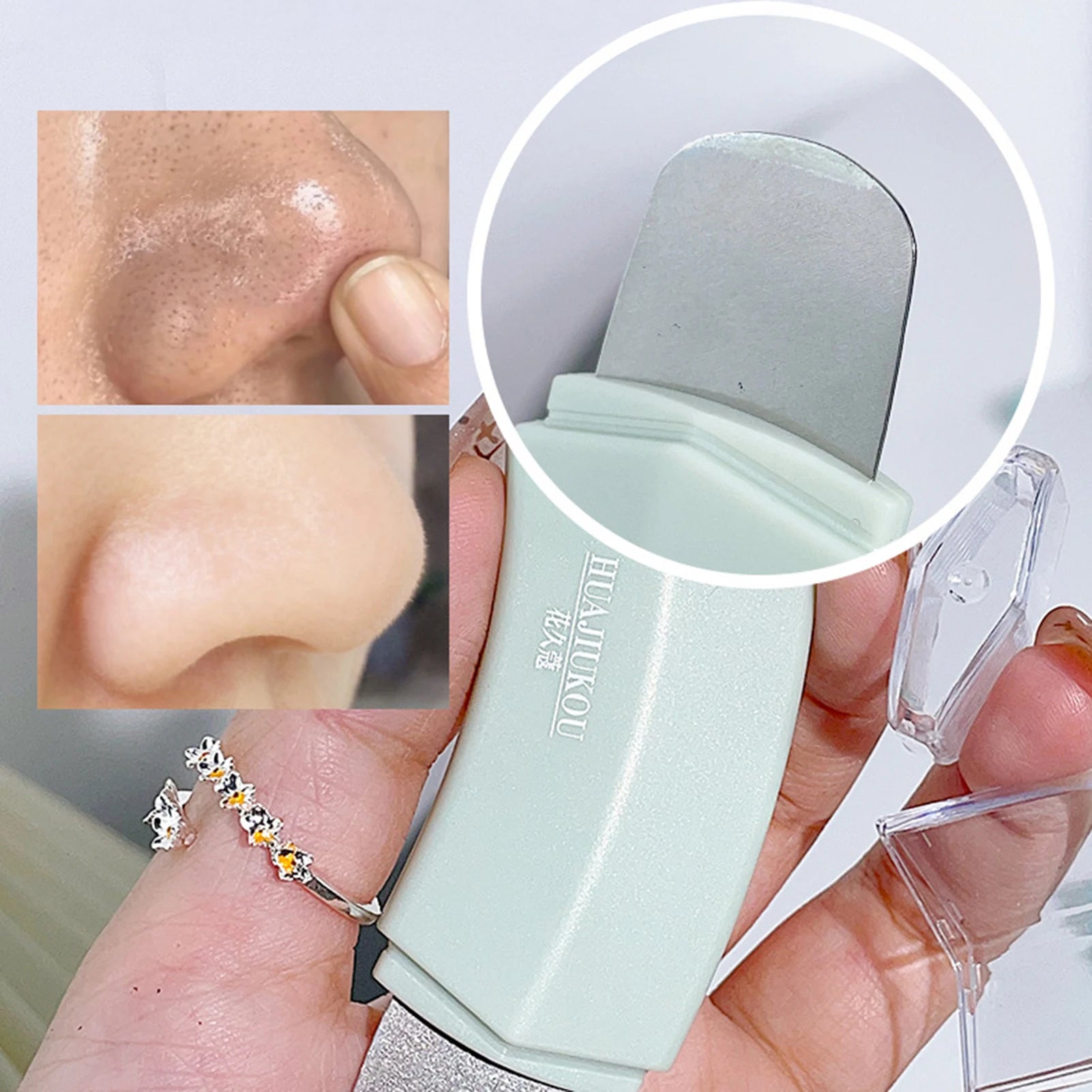 Ergonomic Blackhead Remover — Stainless Steel Pore Cleaner Tool
