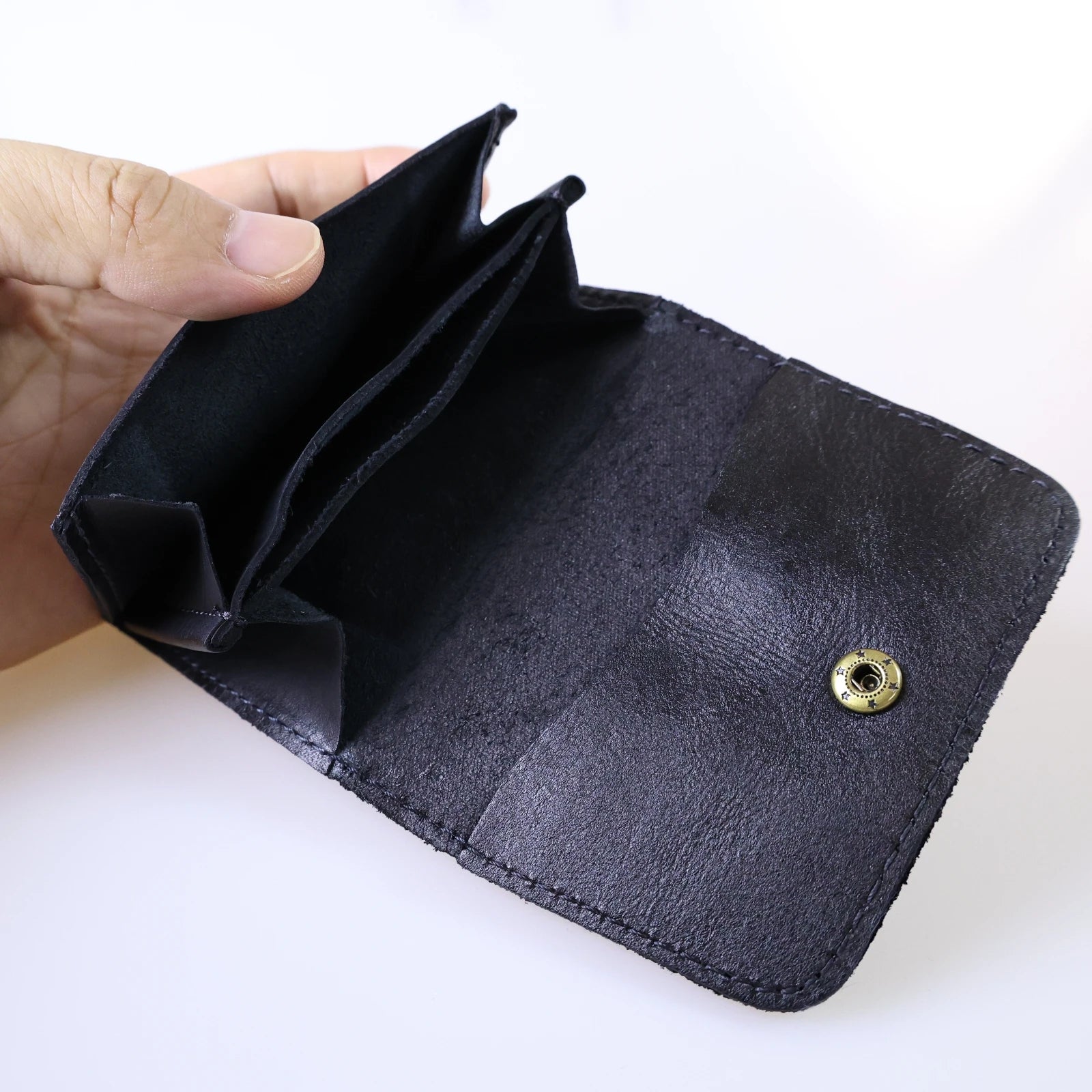 Sibewora Genuine Cowhide Leather Wallet — Vintage Compact Card Holder