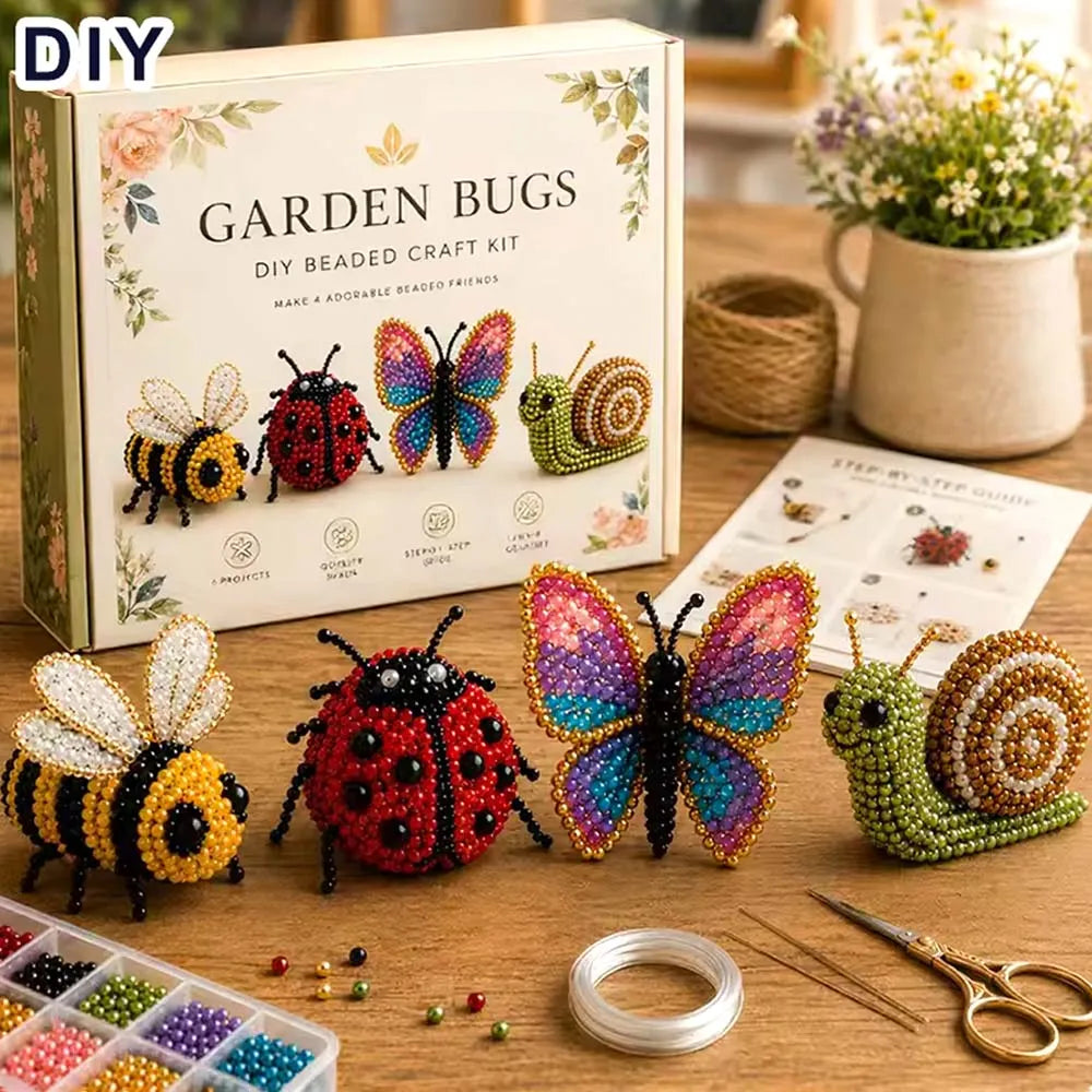 UDOCOOL 3D Beaded Animal Craft Kit — DIY Handmade Miniature Pet Set