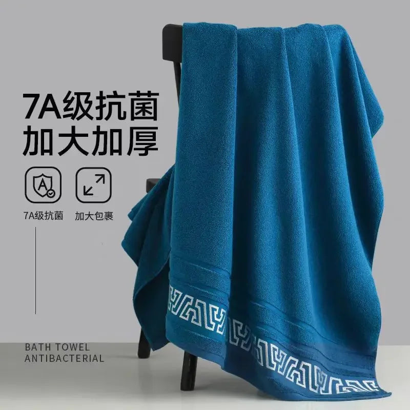 Pure Cotton Thick Bath Towel — Highly Absorbent & Soft Texture