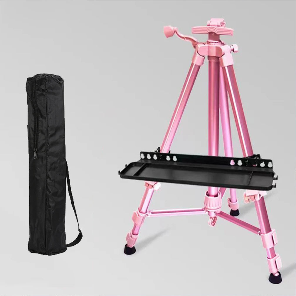 Tegcame Portable Metal Sketch Easel — Adjustable Folding Stand for Artists