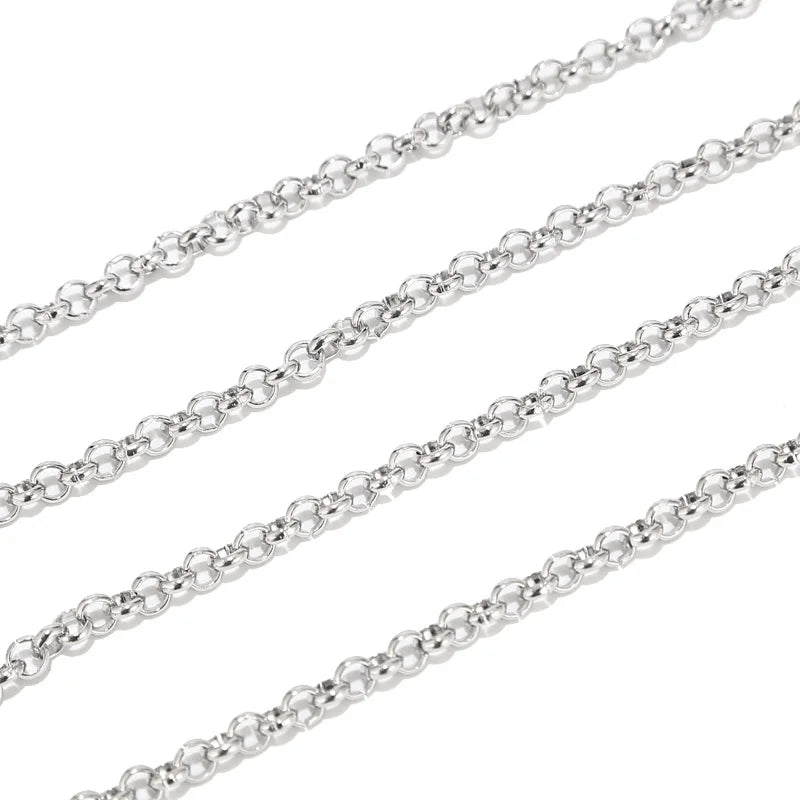 Gunbuluit Stainless Steel Curb Chain — Gold and Silver Jewelry Making Links