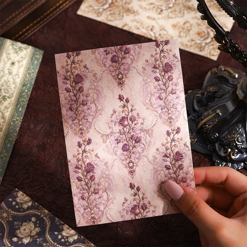 Rococo Royal Style Decorative Paper — 30 Pcs Scrapbooking & Junk Journal Supplies