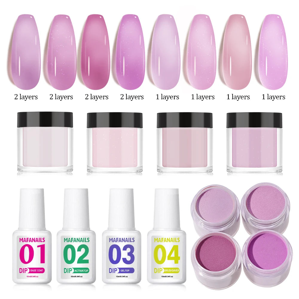 HotPress Professional Acrylic Nail Kit — 8-Piece Monomer and Powder Set