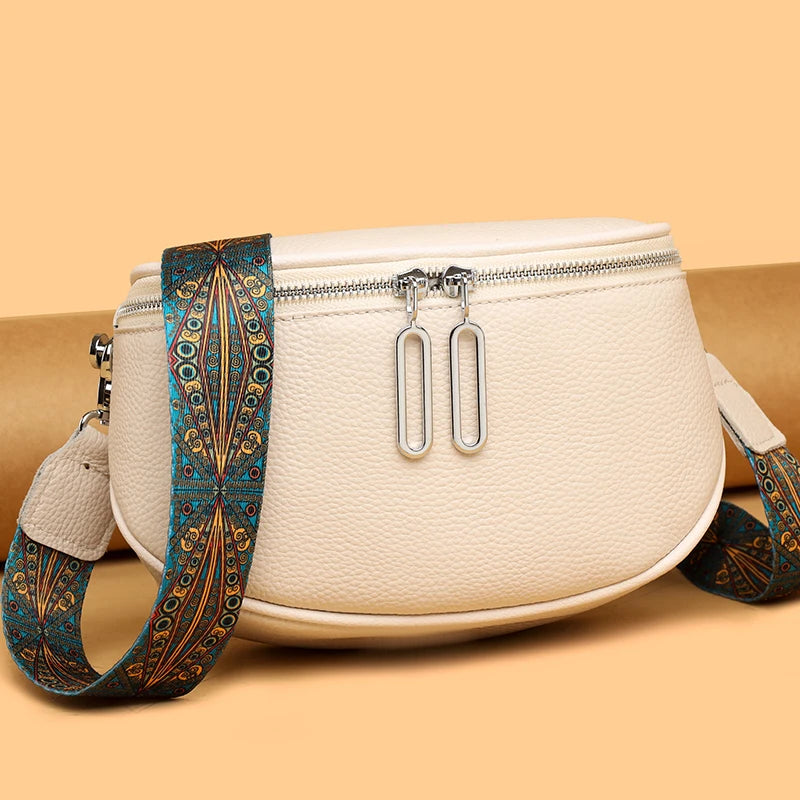 badiman Genuine Leather Tote Bag — Versatile Shoulder & Crossbody Handbag