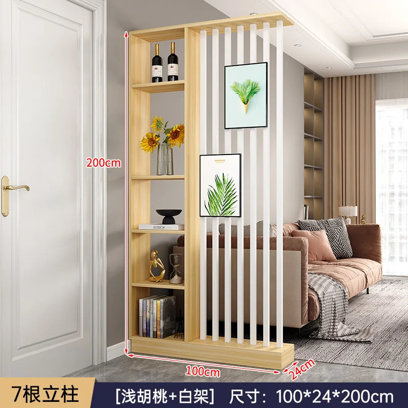 Modern Simple Room Divider — Elegant Wood Entrance Screen & Partition