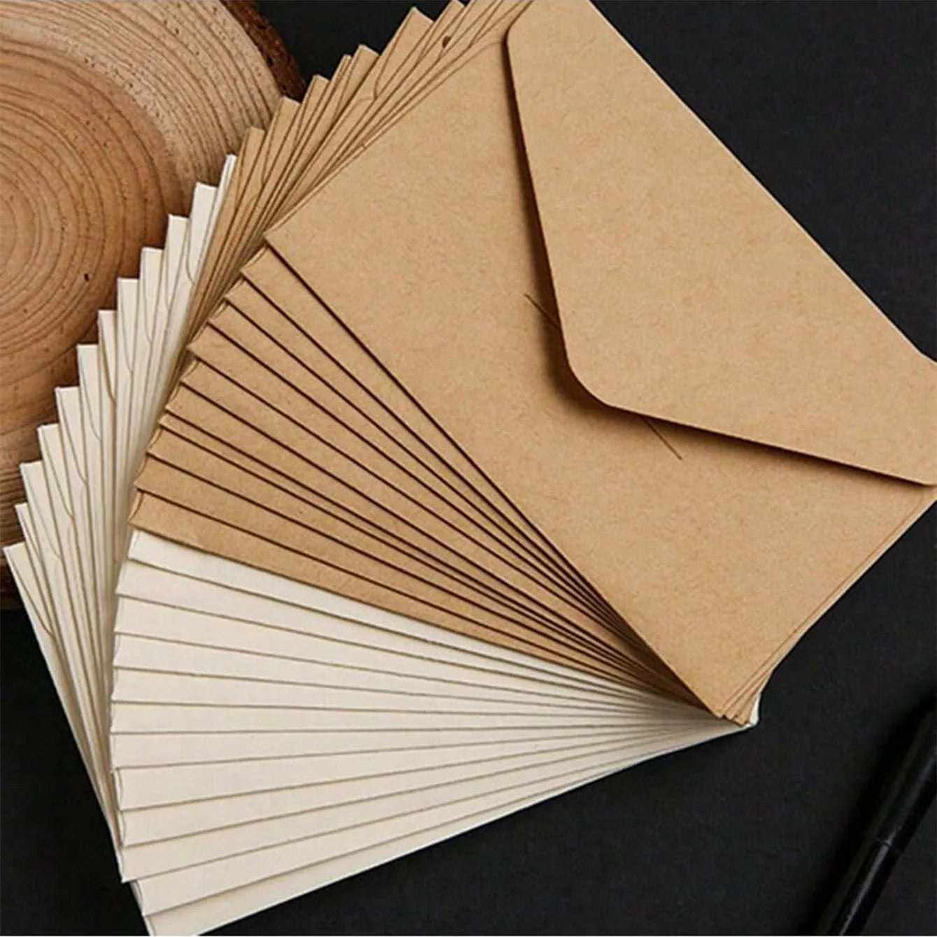 Kraft Mini Envelopes — Small Card Holders for Gifts and Business, 20 Pack