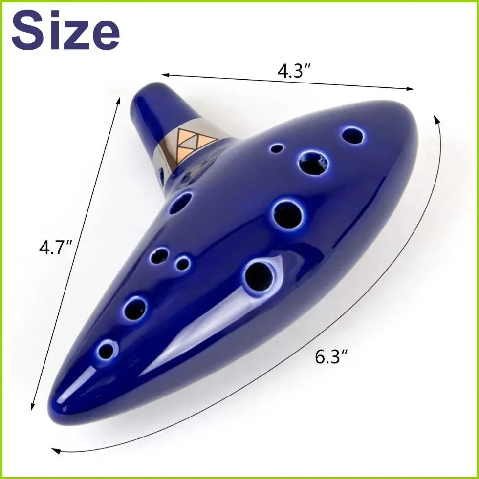 12 Hole Alto C Ceramic Ocarina — Professional Musical Instrument Set