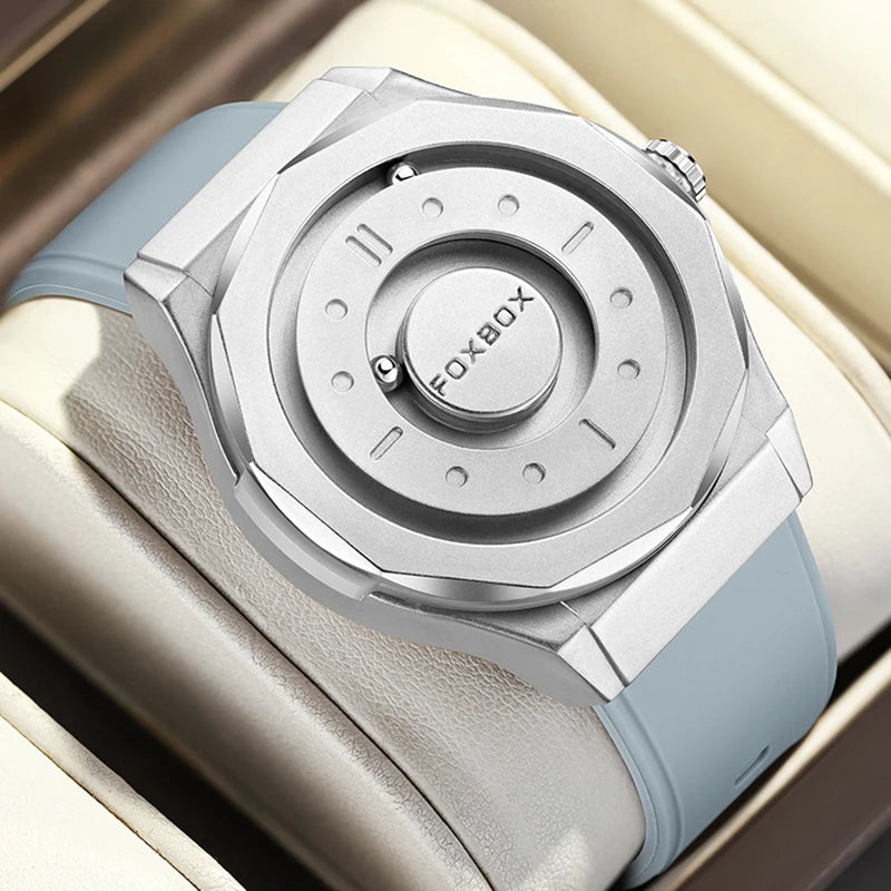 foxbox Magnetic Levitation Men's Watch — Luxury Quartz Wristwatch with Unique Pointer