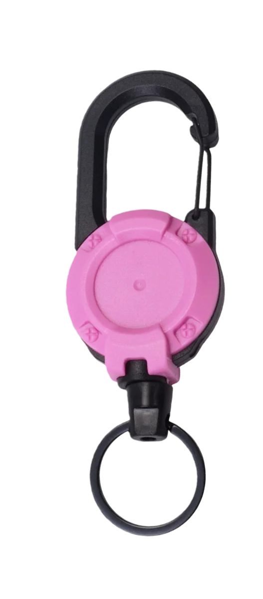 Heavy Duty Retractable Keychain — Durable Carabiner Badge Reel & Key Holder