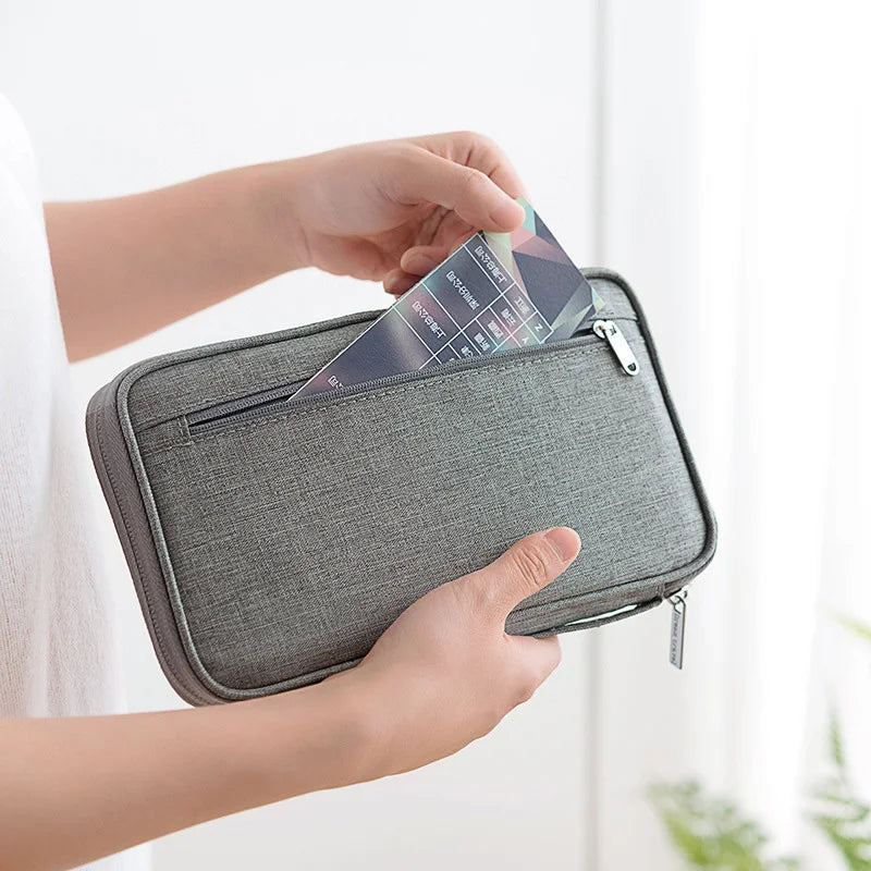 LXHYSJ Travel Wallet — Multi-Pocket Passport Holder & Document Organizer