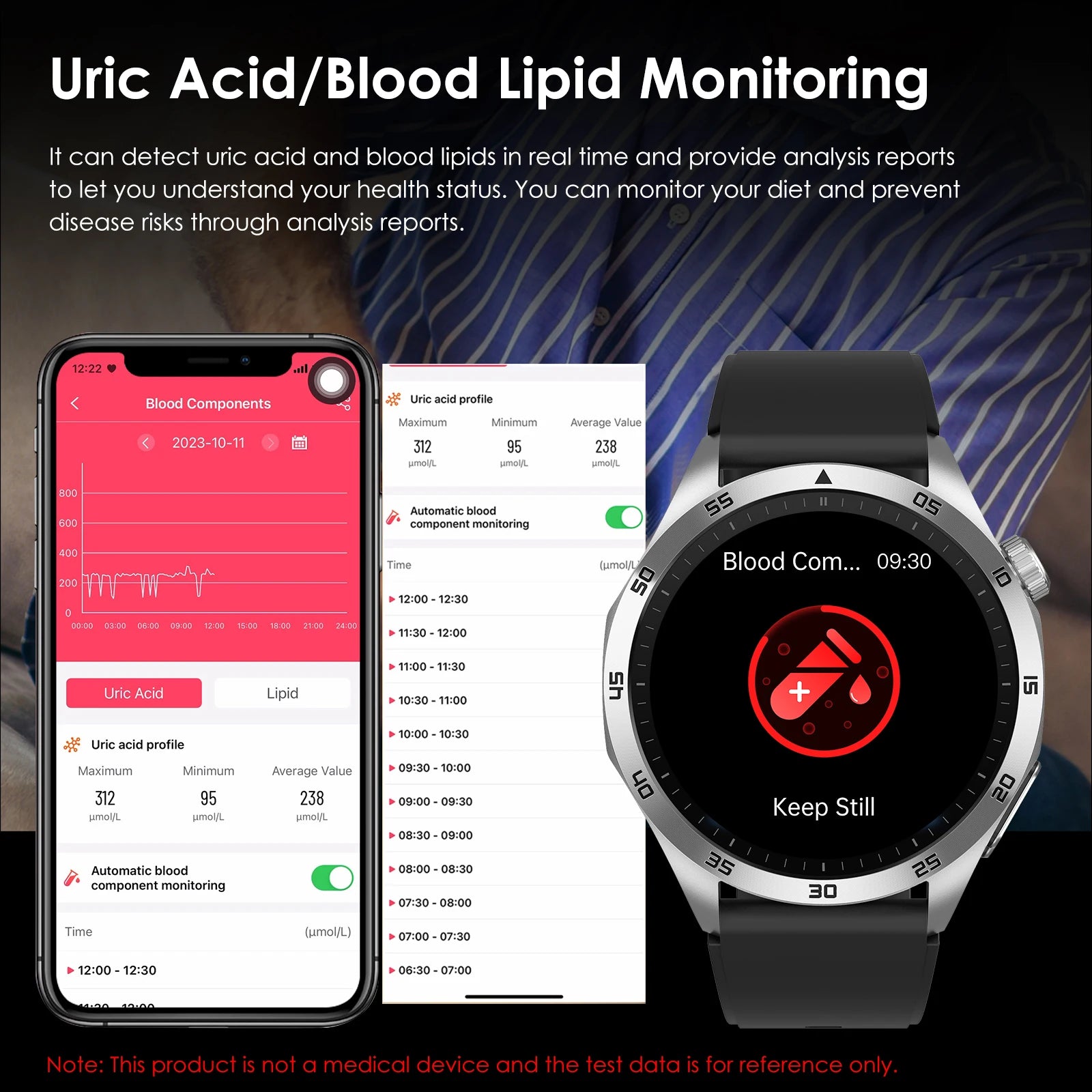 Marsyu Health Smart Watch — ECG & Blood Oxygen Monitoring, Bluetooth Call