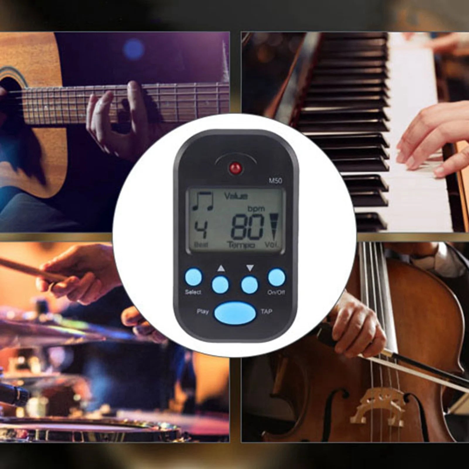 Mini Digital Metronome — Clip-On Rhythm Trainer for Musicians