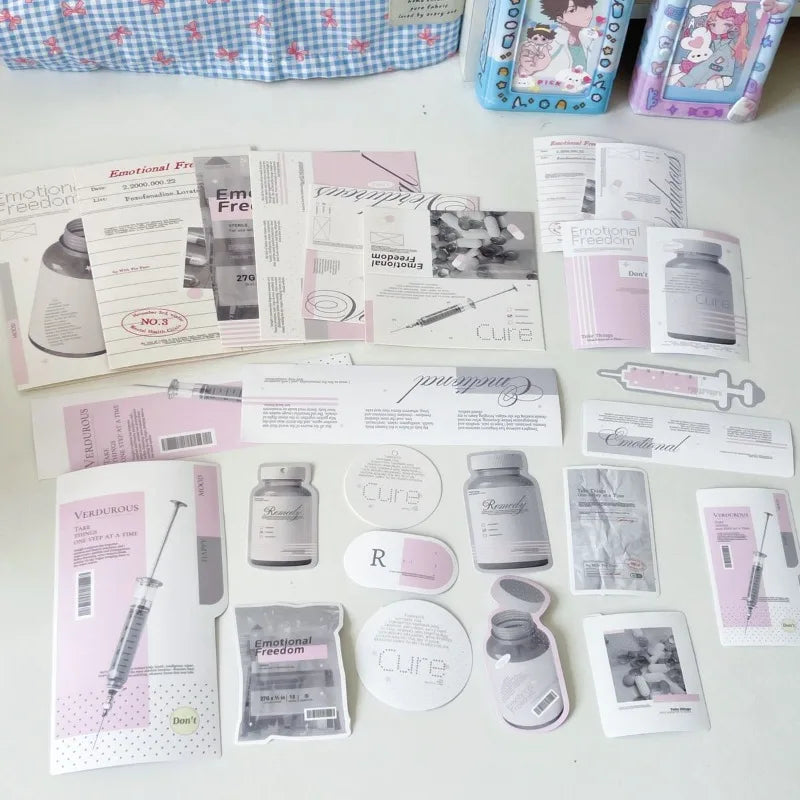 Scrapbooking Kit with Card Headers — Decorative Stationery & Journaling Set