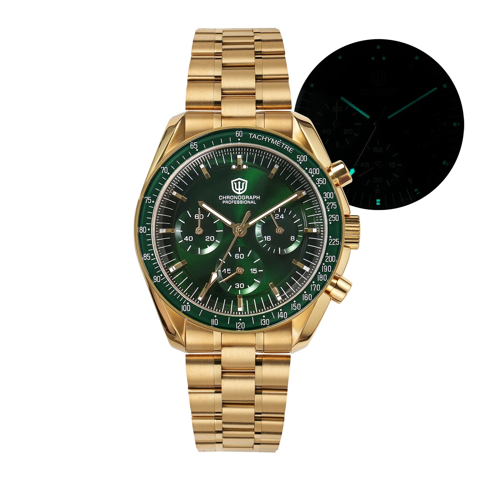 Watchdives WD1863 Chronograph Watch — Vintage Style Meca-Quartz Movement