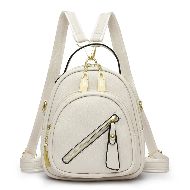 badiman Luxury Mini Leather Backpack — Stylish Small Shoulder Bag for Women