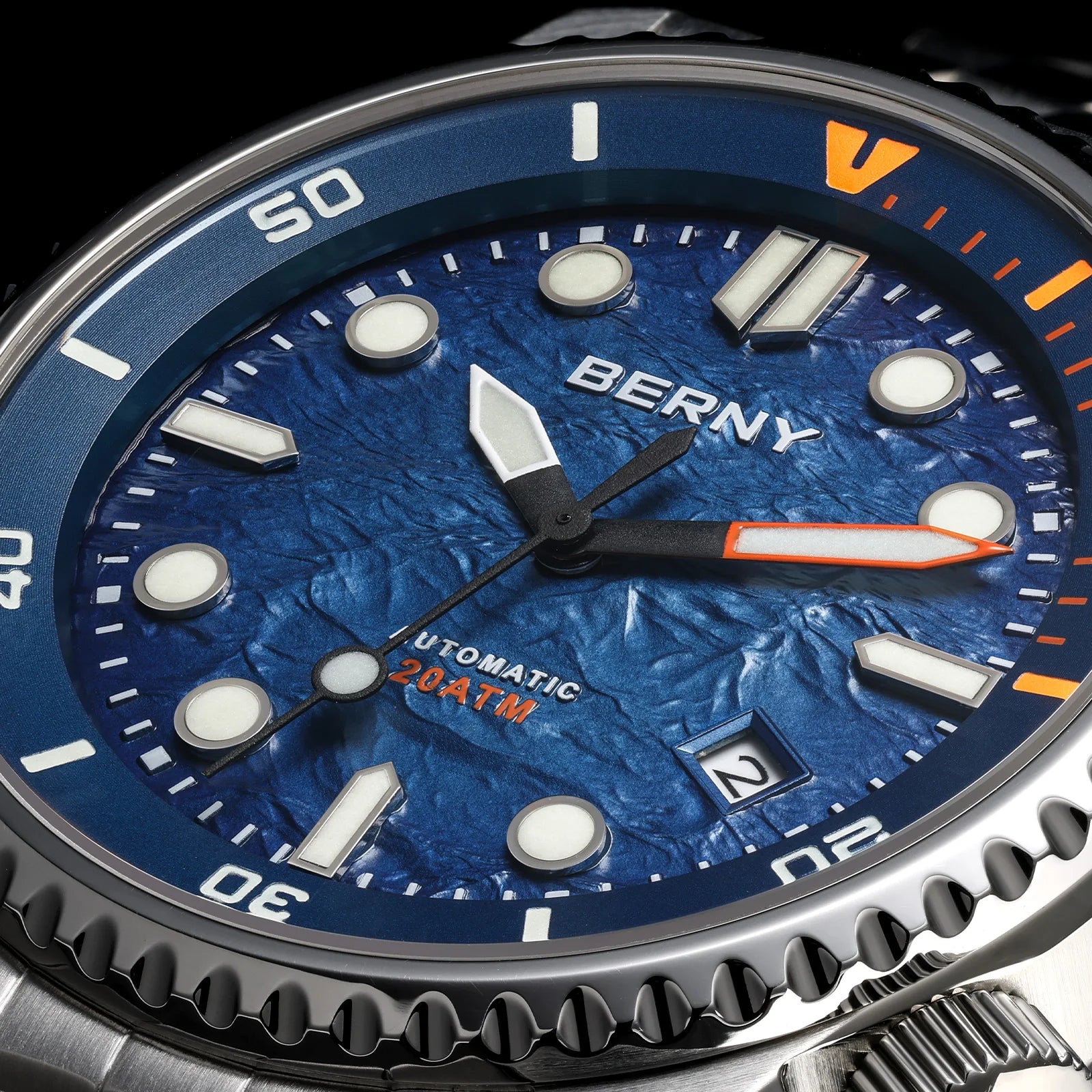BERNY Automatic Diver Watch — Luxury Sapphire Crystal & 316L Steel
