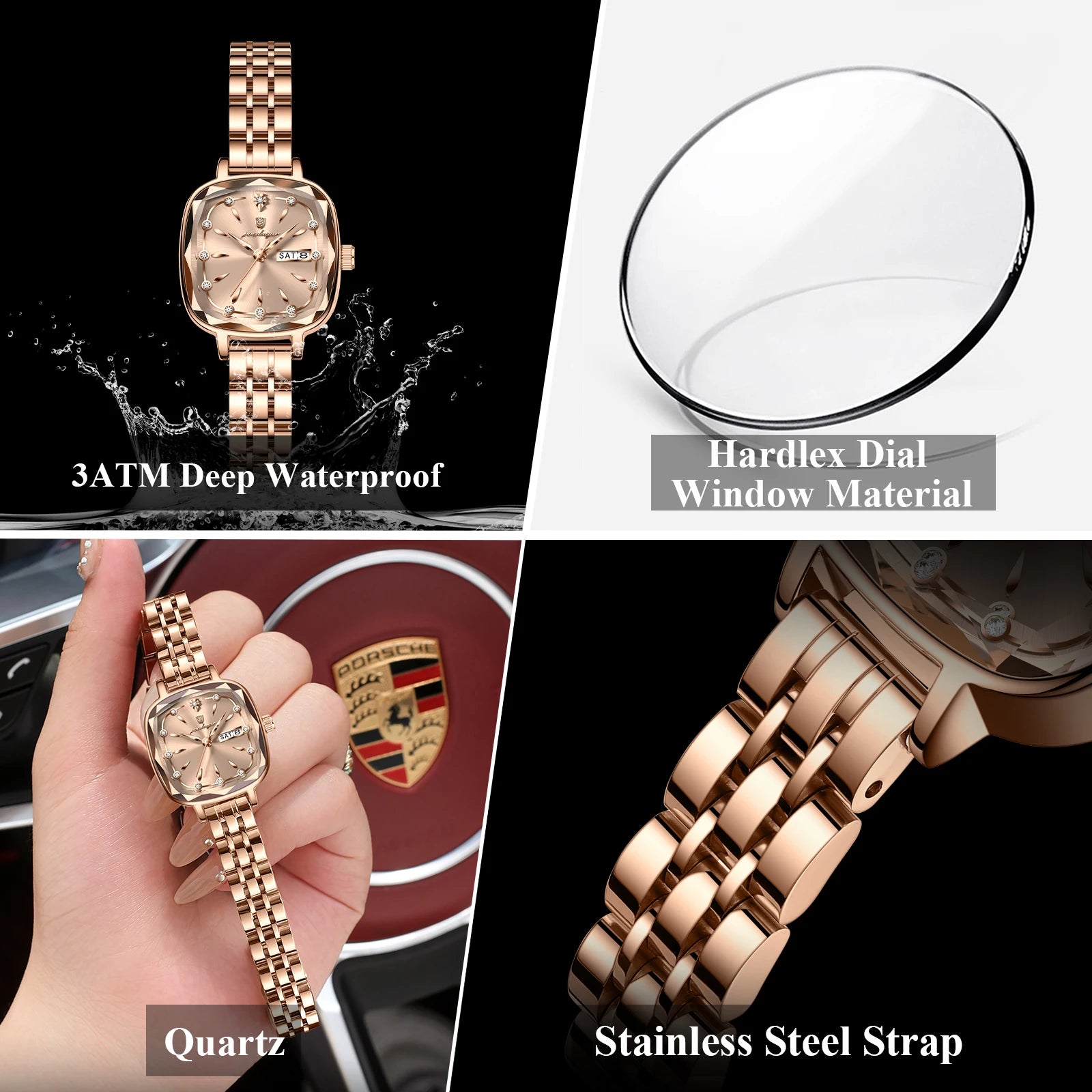 POEDAGAR Luxury Women's Watch — Elegant Stainless Steel Quartz Wristwatch