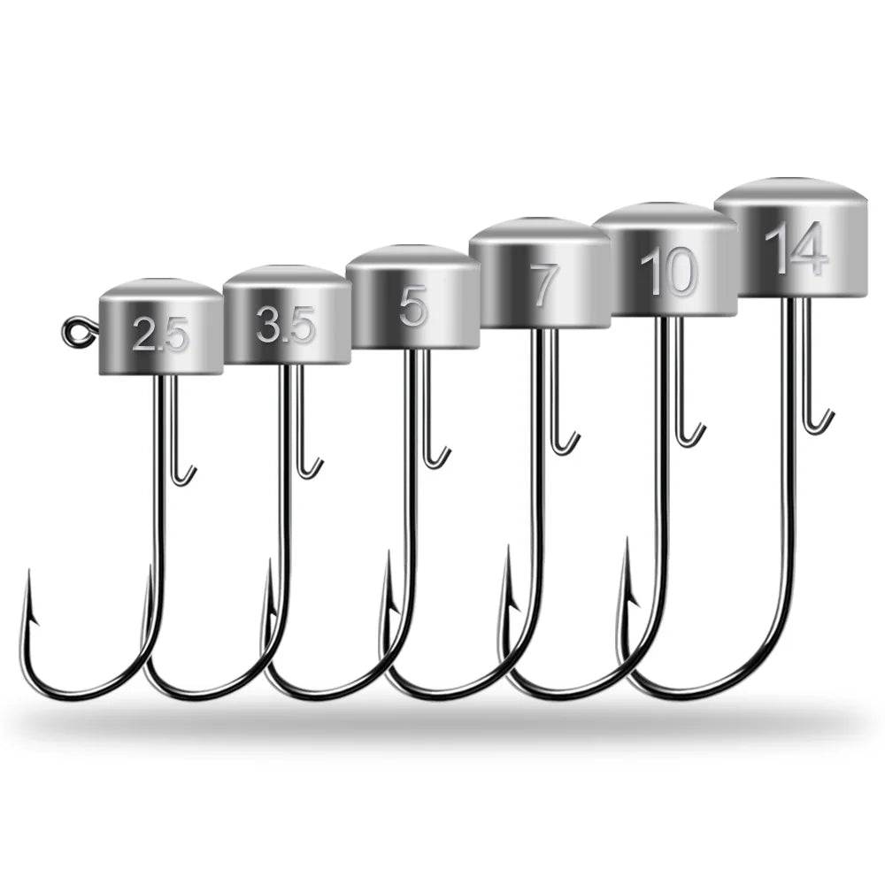 YIYUEQIANLI Ned Rig Jig Heads — High Carbon Steel Mushroom Hooks