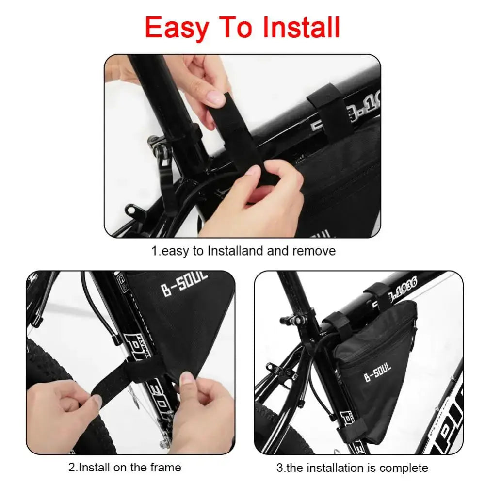 Waterproof Bicycle Frame Bag — Slim Nylon Pouch for Cycling Essentials