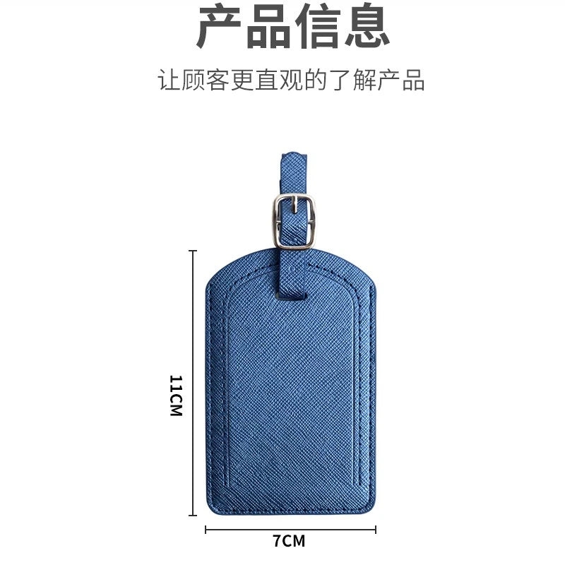 eTya Leather Luggage Tag — Durable Suitcase ID Label for Travel