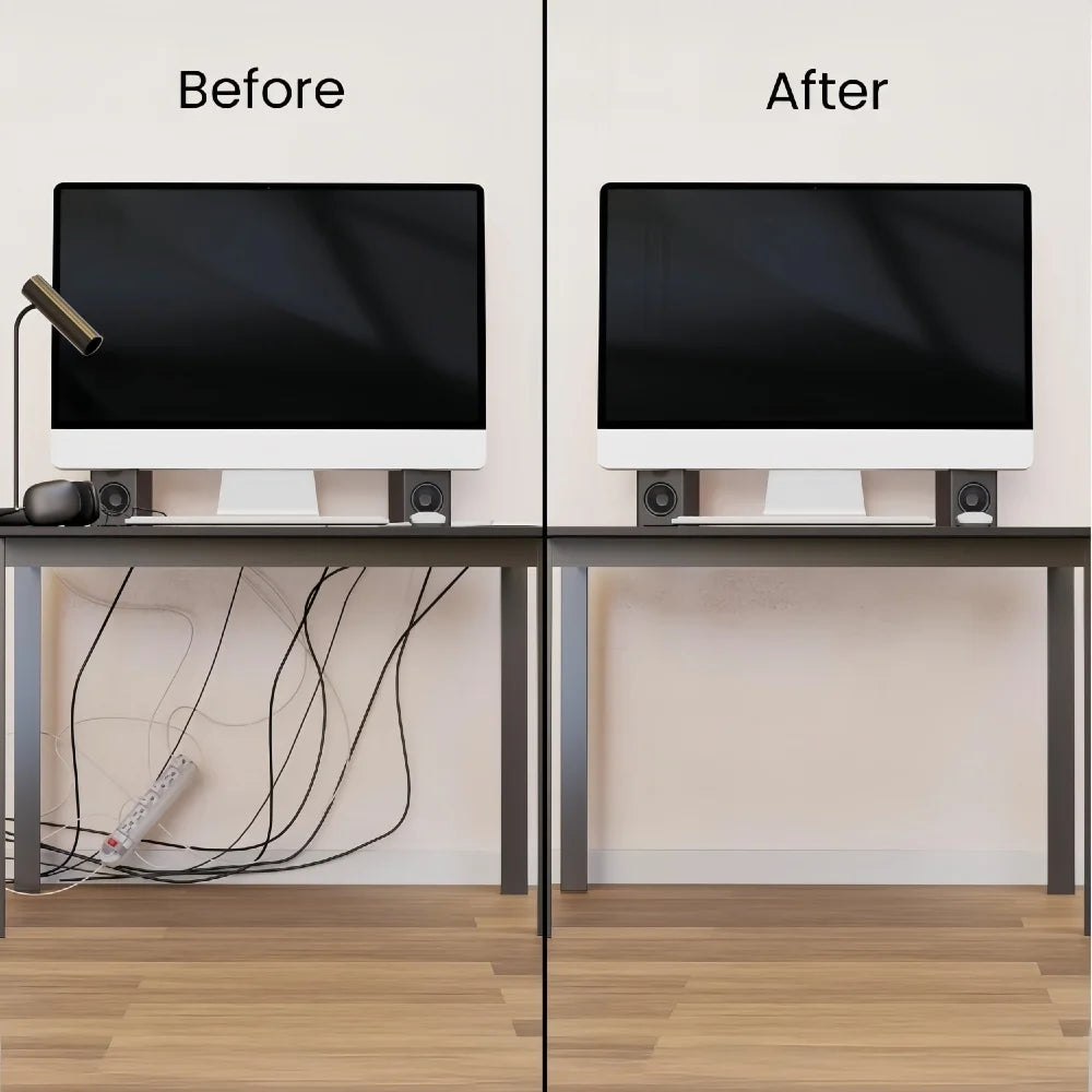 Under Desk Cable Management Tray — No-Drill Wire Organizer for Workspace