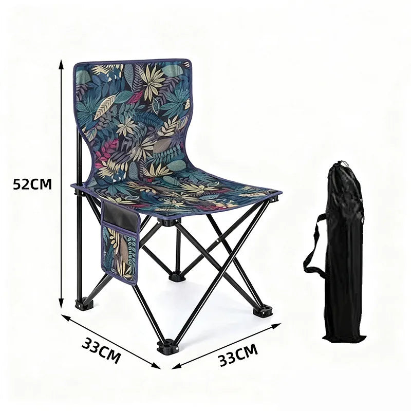 Foldable Outdoor Camping Chair — Portable Leisure Seat with Cup Holder