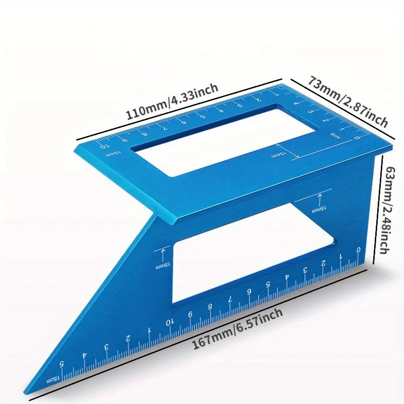 Multifunctional Angle Gauge Ruler — 45/90 Degree Woodworking Tool