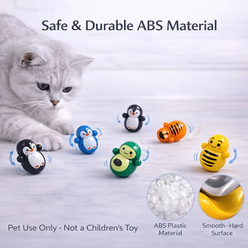 Self-Rolling Cat Toy Set — Interactive Indoor Puzzle Toys for Pets