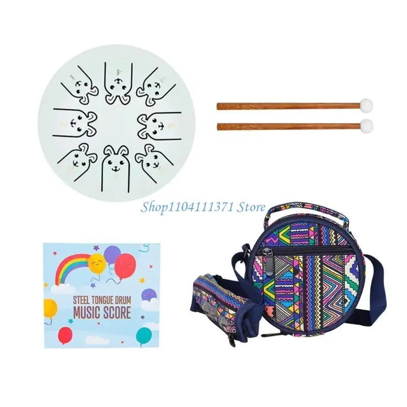 8-Tone Steel Tongue Drum — Musical Percussion Instrument for Beginners