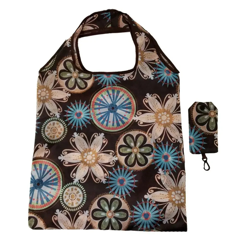 Large Foldable Reusable Shopping Bag — Heavy Duty Washable Grocery Pouch