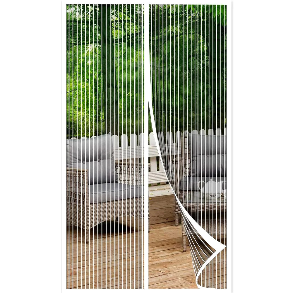 Magnetic Mesh Door Curtain — Automatic Closing Insect Screen