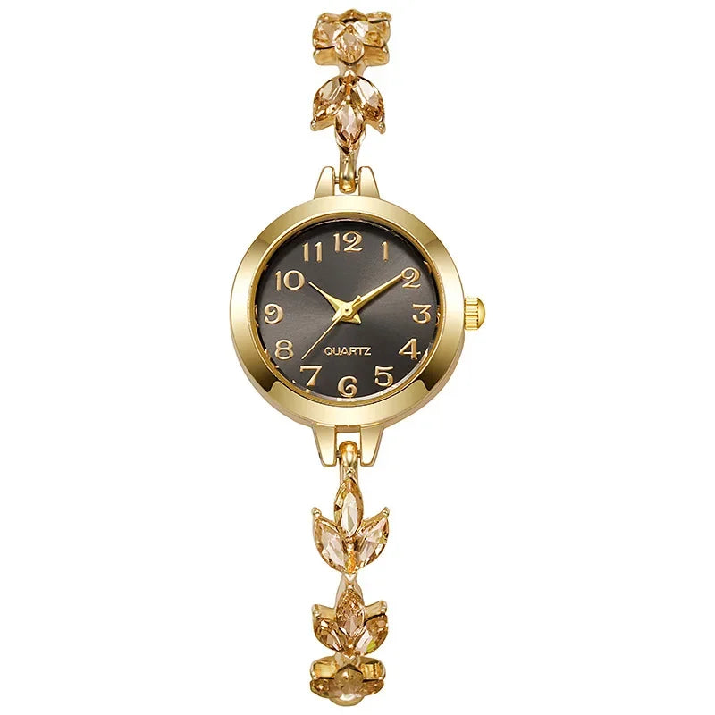 Elegant Women's Rhinestone Bracelet Watch — Luxury Quartz Timepiece
