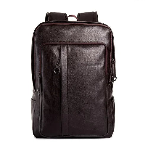 yagelais Men's Leather Backpack — Large Capacity Laptop Bag for Travel