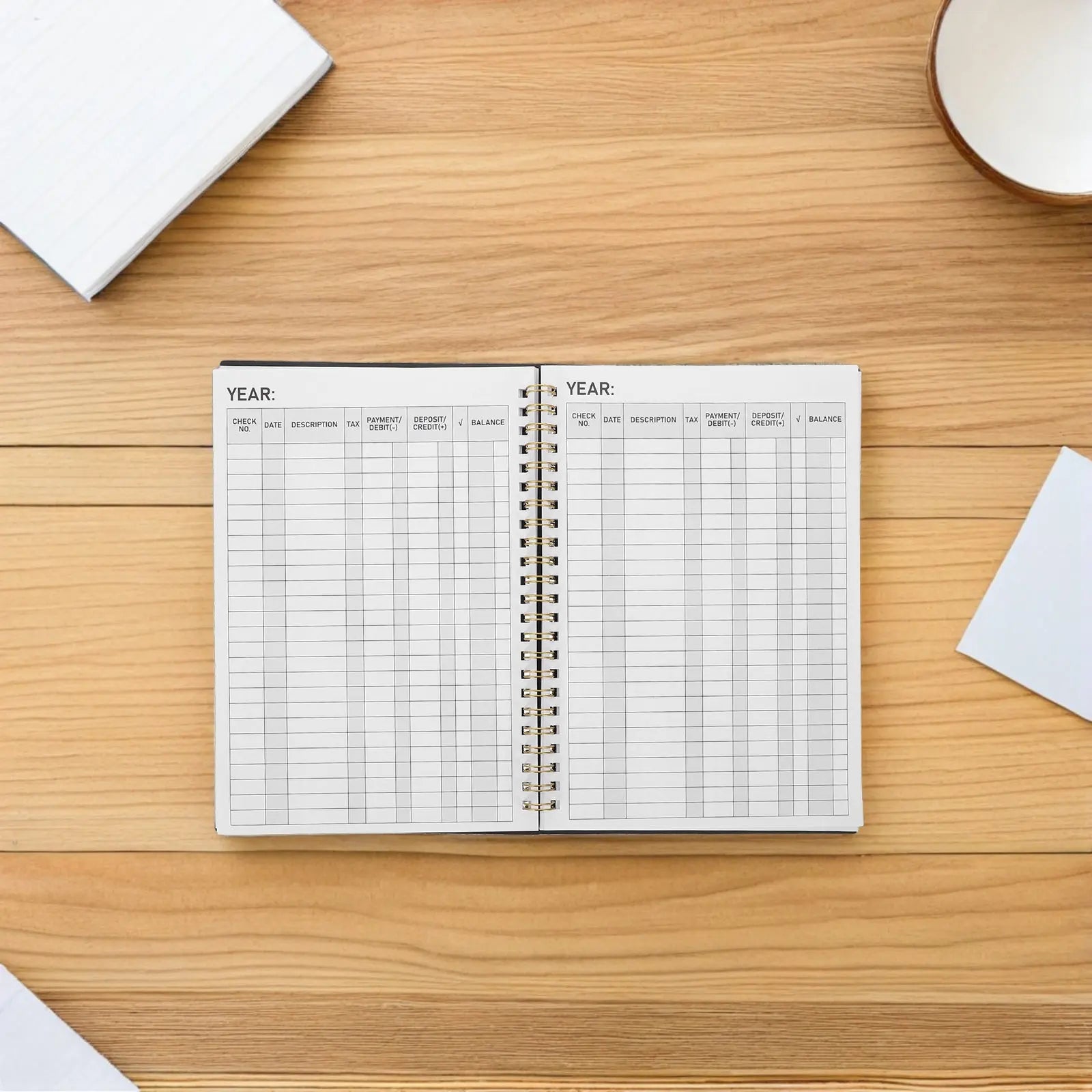Accounting Ledger Book — Spiral Bound Expense Tracker & Finance Log