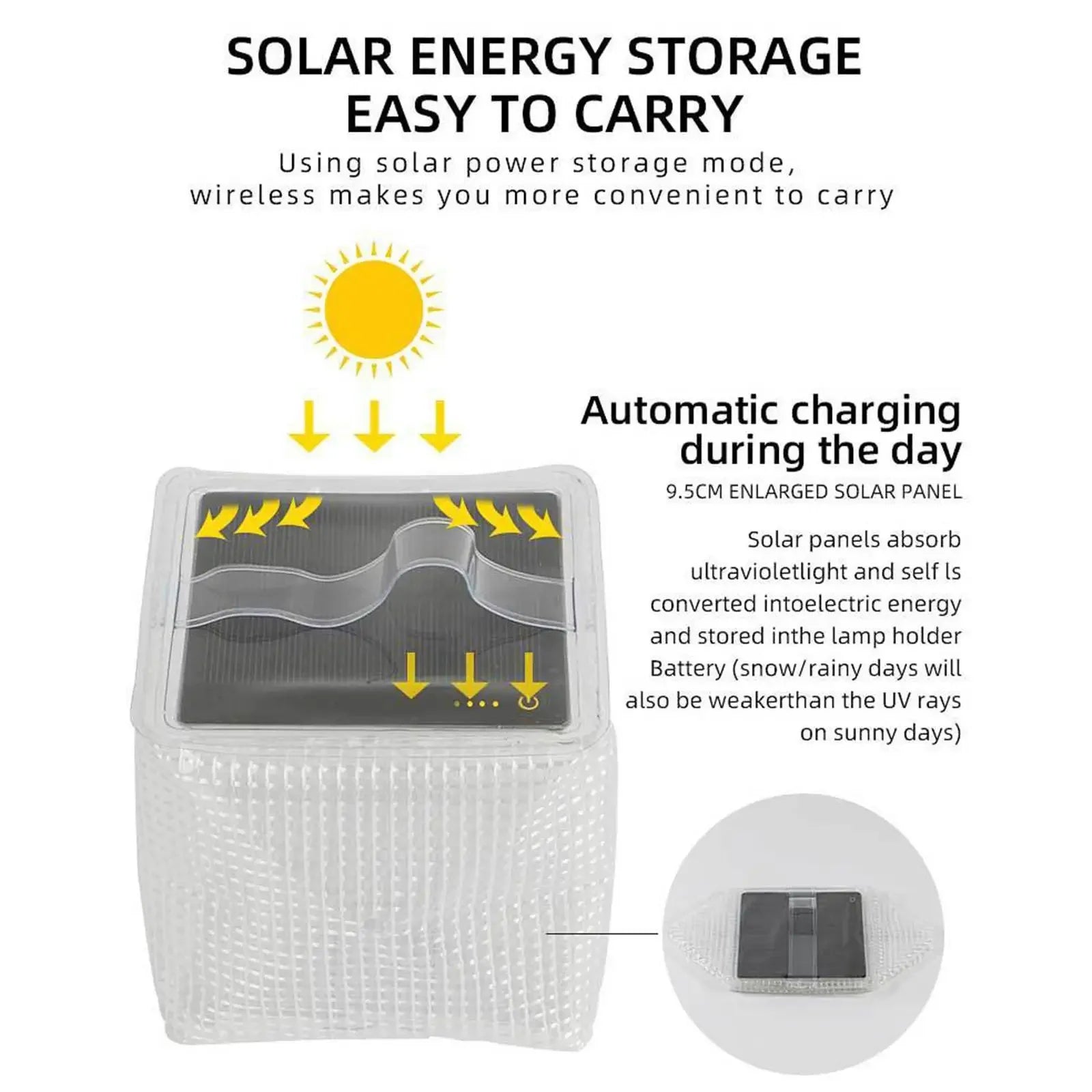 HOMEFISH Solar Camping Light — Portable Inflatable Lantern for Outdoor Adventures