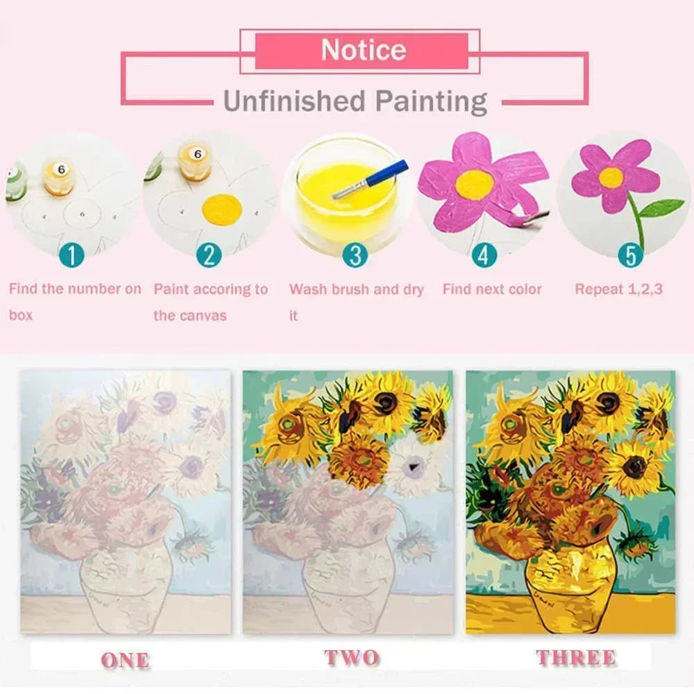 KAYOU Paint by Numbers Kit — Colorful Tattooed Girl Canvas Art Set