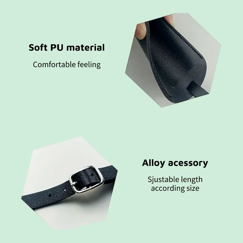 CEXIKA PU Leather Luggage Tag — Durable Suitcase Identifier & ID Holder